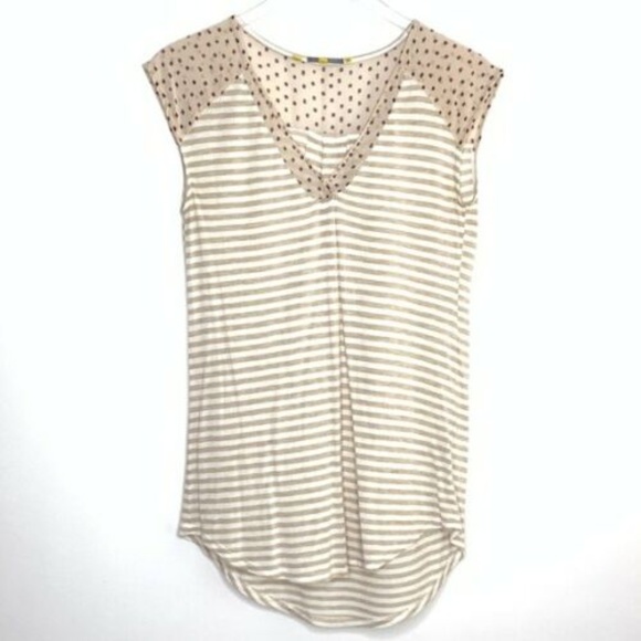 ANTHROPOLOGIE Sleeveless Daystripe Tee #F06 - Picture 2 of 8